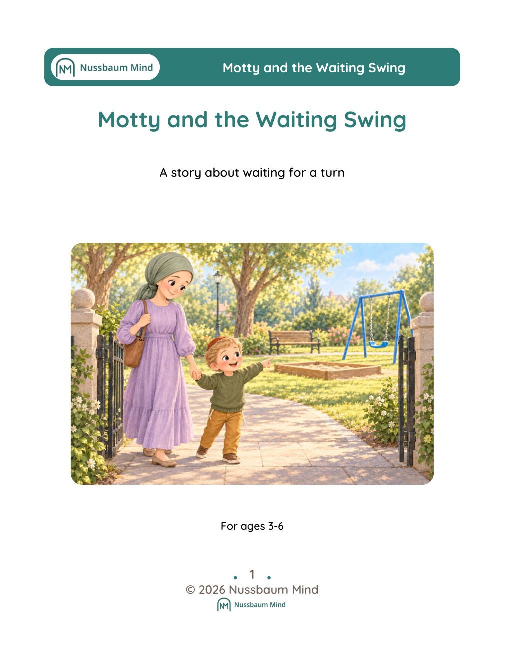 Motty and the Waiting Swing complete book page 2