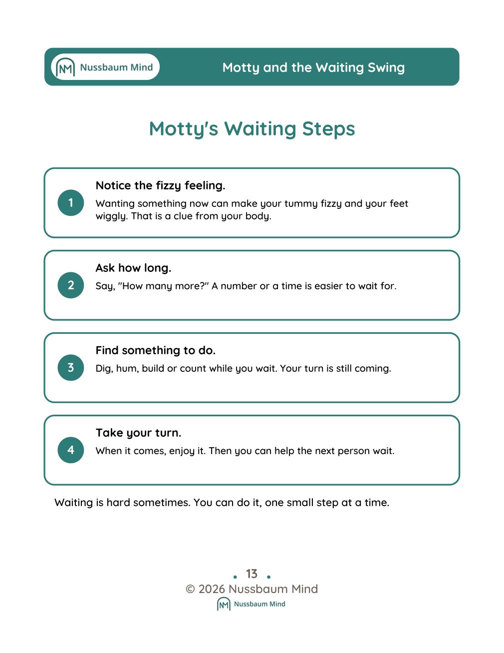 Motty and the Waiting Swing complete book page 14