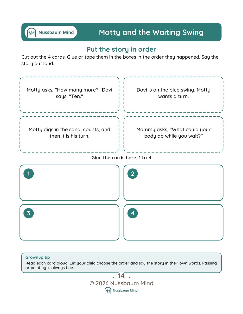 Motty and the Waiting Swing complete book page 15