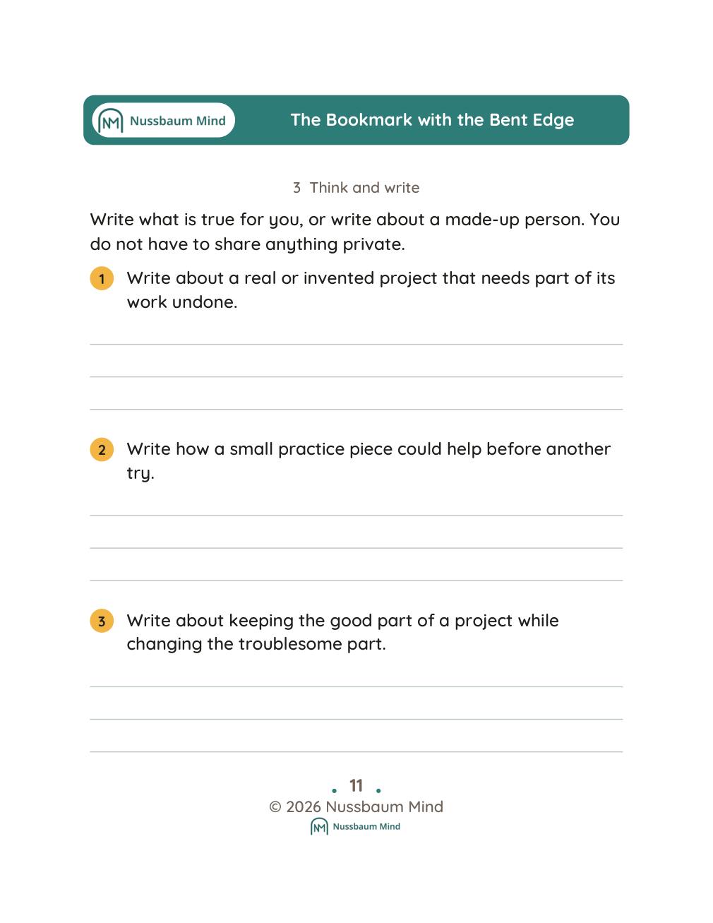 The Bookmark with the Bent Edge complete book page 12