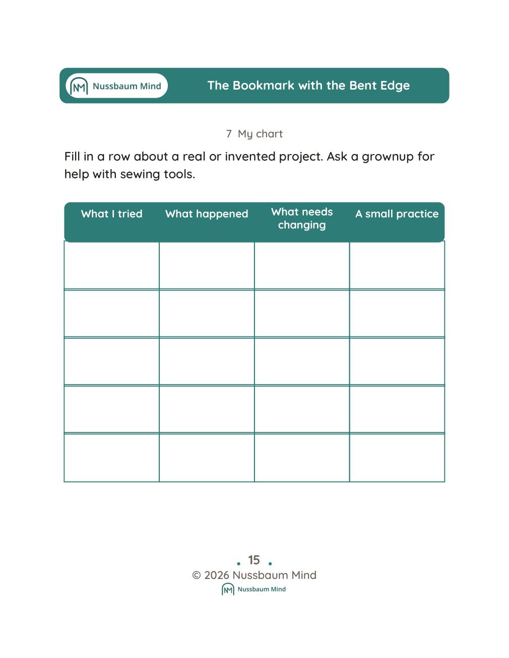 The Bookmark with the Bent Edge complete book page 16