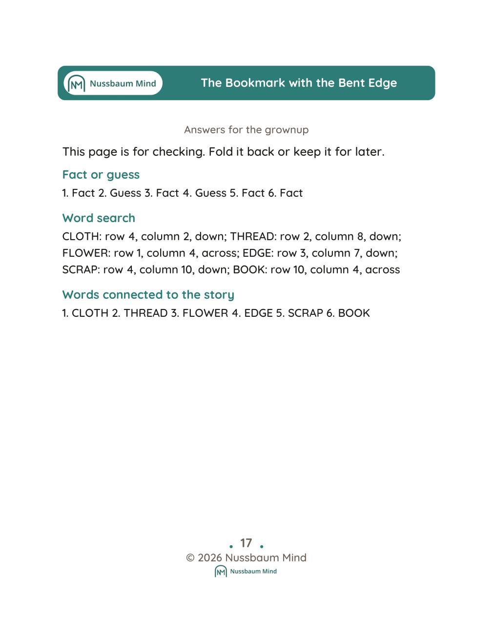 The Bookmark with the Bent Edge complete book page 18