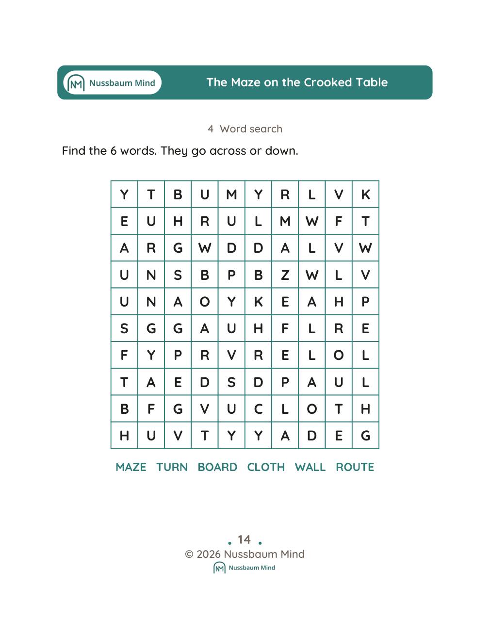 The Maze on the Crooked Table complete book page 15