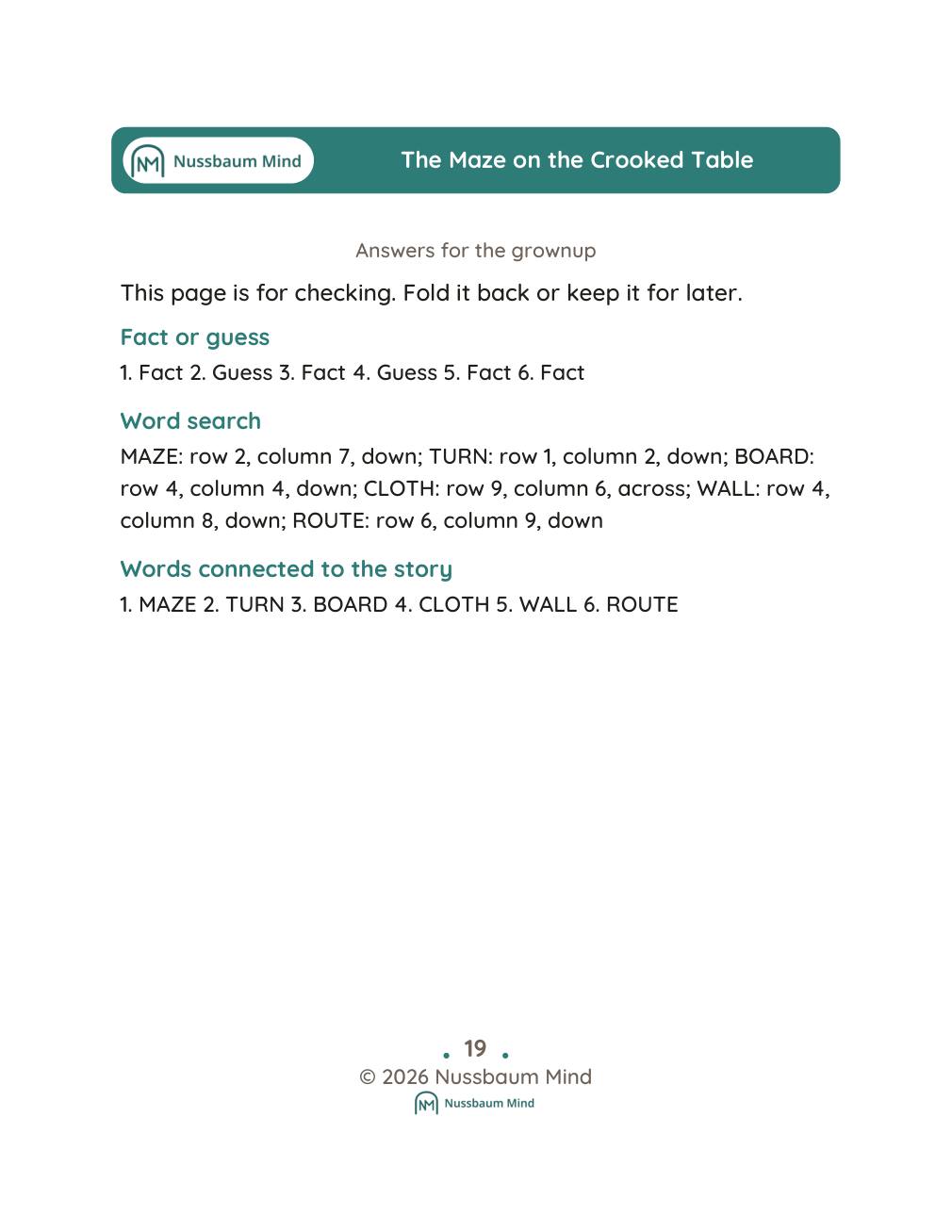 The Maze on the Crooked Table complete book page 20